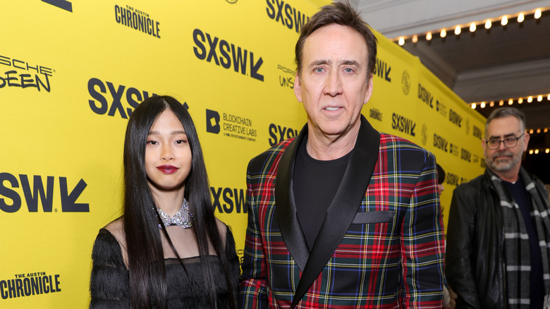 Riko Shibata and Nicolas Cage at the 2022 SXSW.