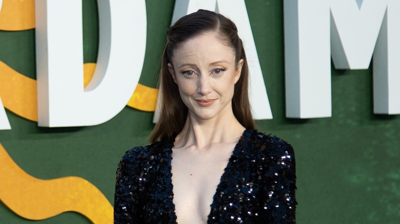 Andrea Riseborough smiling