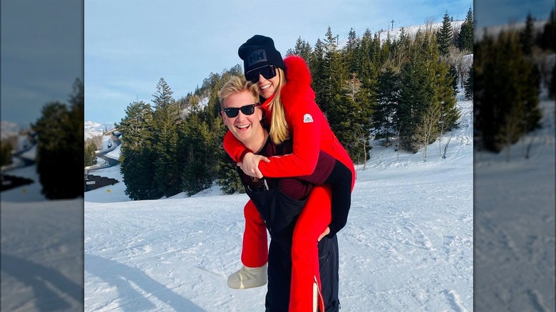 Peter Doocy and Hillary Vaughn in snow