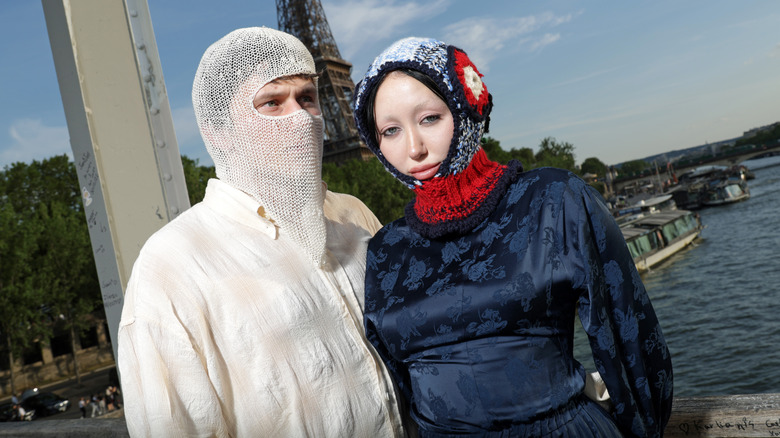 Noah Cyrus and fiance Pinkus in front of Eiffel tower