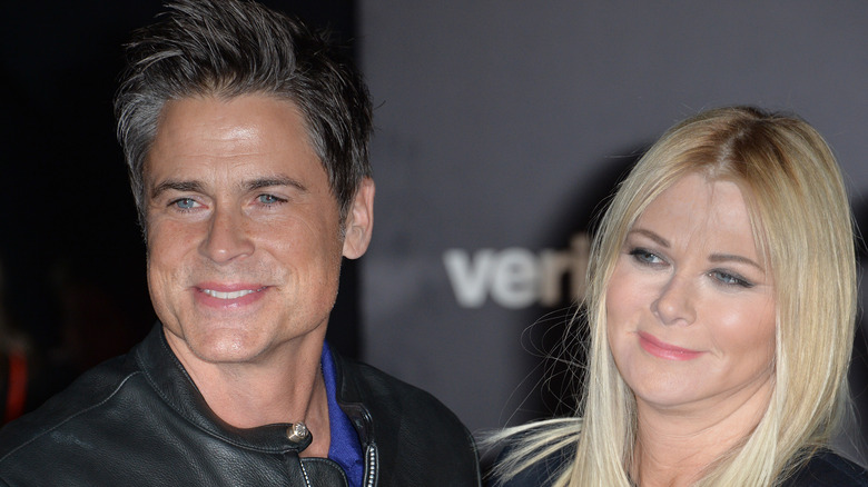 Rob Lowe and Sheryl Berkoff smiling