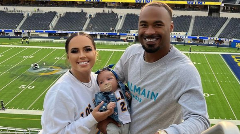 Alexandra Barbee, Robert Woods and Shi Woods at Sofi stadium