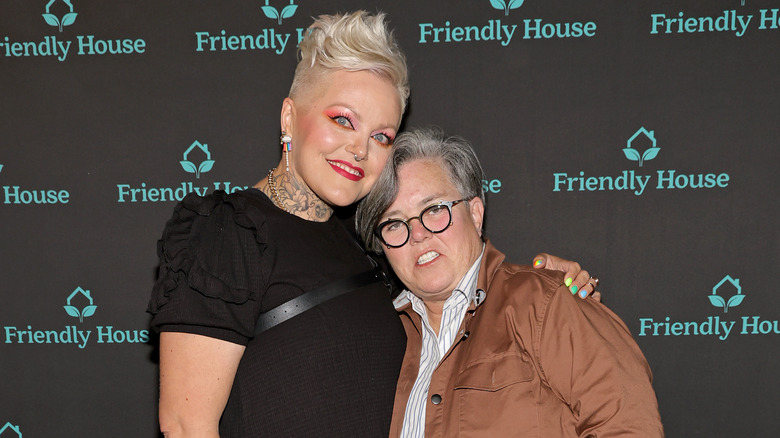 Rosie O'Donnell and Aimee Hauer at the Friendly House comedy benefit