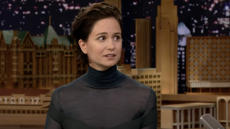 Katherine Waterston talks to Jimmy Fallon