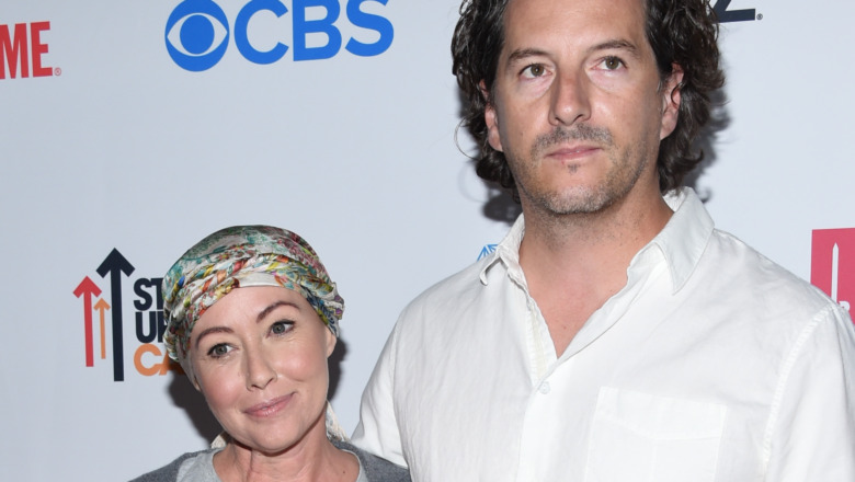 Shannen Doherty and Kurt Iswarienko at the Stand Up To Cancer event