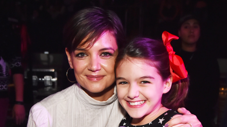 Katie Holmes and Suri Cruise smiling