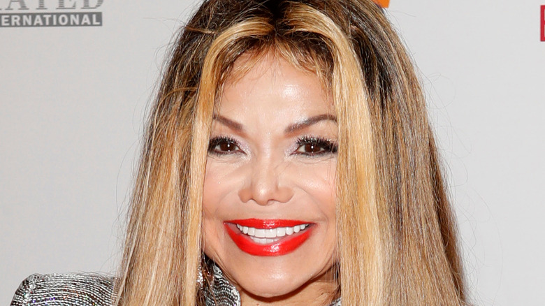 La Toya Jackson smiling