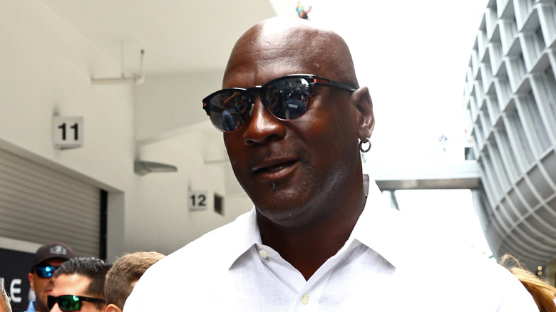 Michael Jordan wearing shades