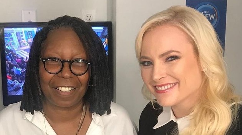 Whoopi Goldberg poses with Meghan McCain