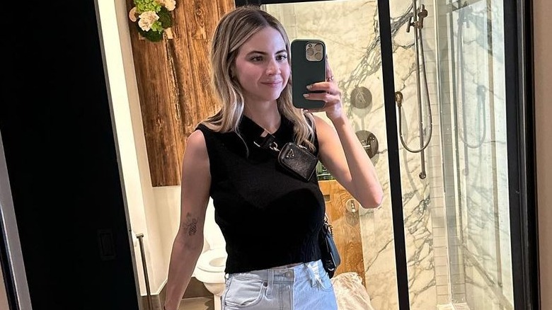 Bobbi Althoff smiling in mirror selfie