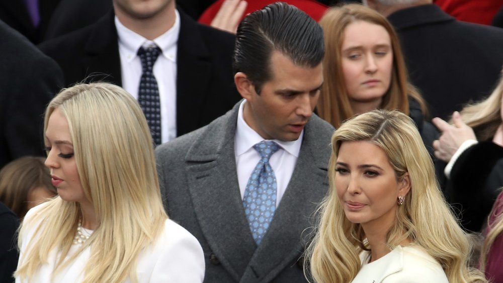 Tiffany Trump, Donald Trump Jr., and Ivanka Trump at Trump's inauguration