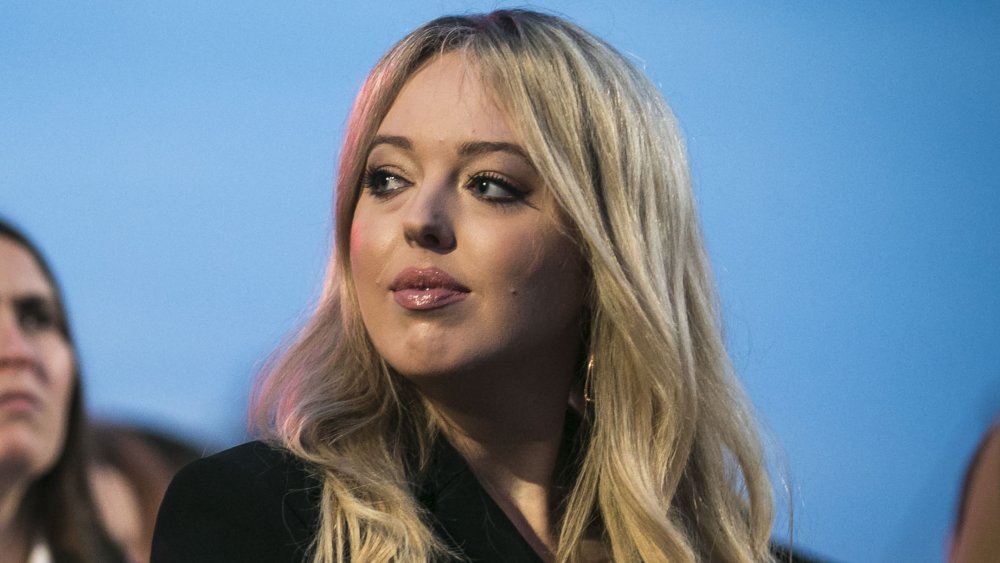 Tiffany Trump in a black blazer, looking off to the side