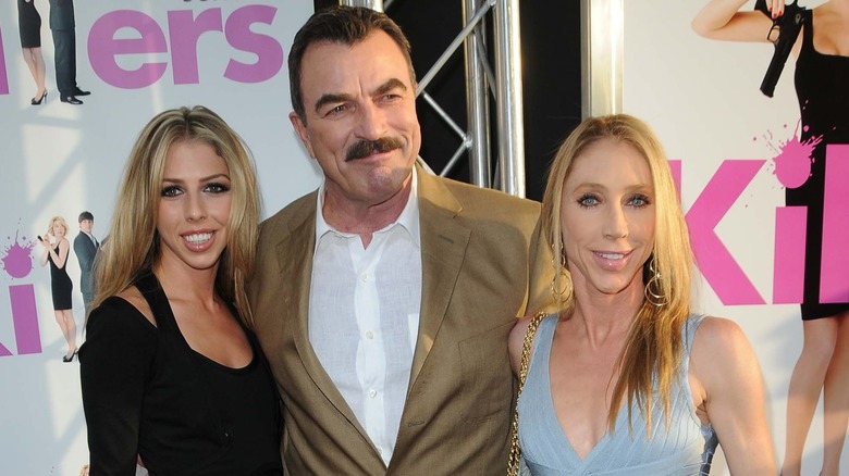 Tom Selleck with Jillie Mack and their daughter Hannah.