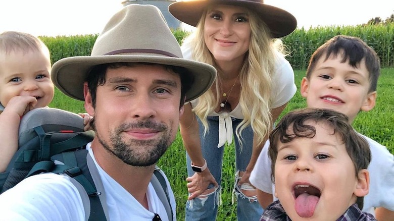 Benjamin Hollingsworth and his wife, Nila Myers and their kids