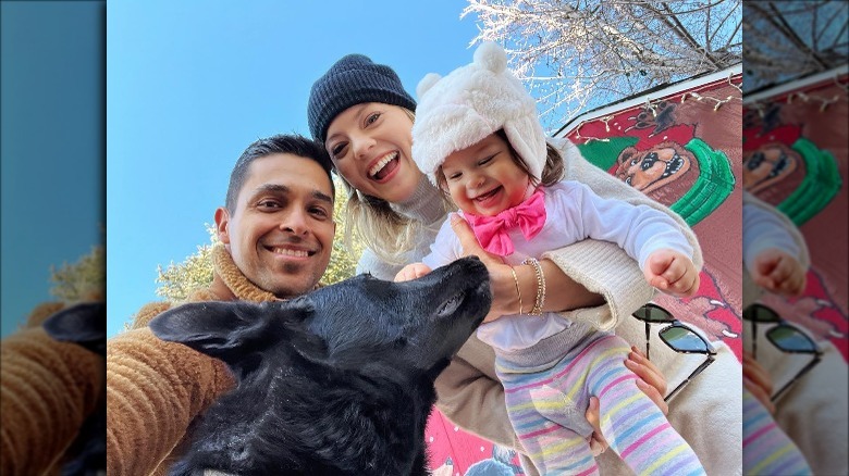 Wilmer Valderrama, Amanda Pacheco with their family