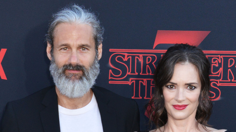 Winona Ryder and Scott Mackinlay Hahn smiling