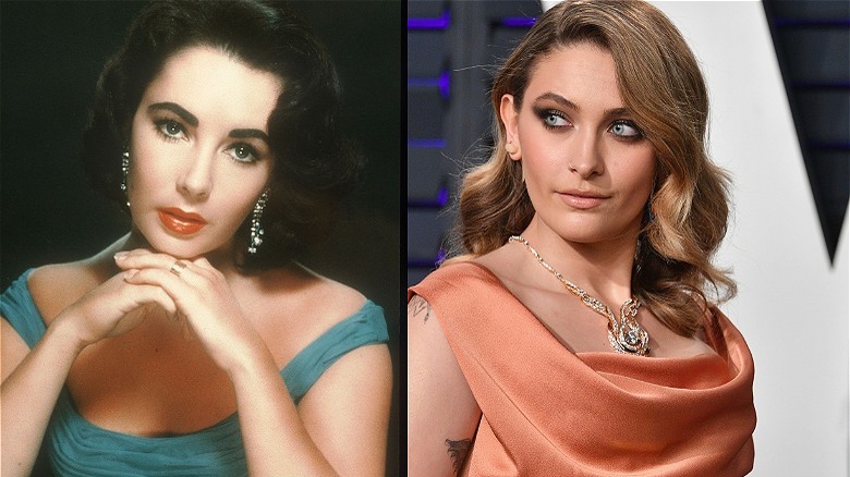 Paris Jackson and Elizabeth Taylor regal