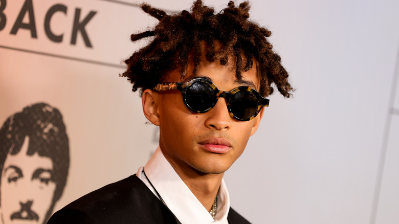 Jaden Smith wearing sunglasses on the red carpet