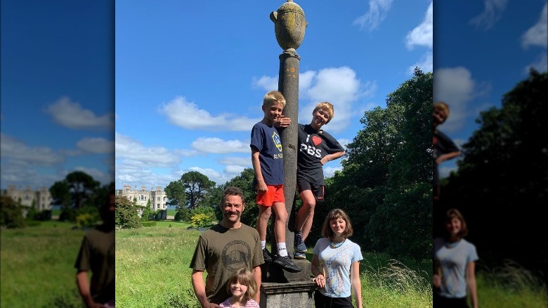 Dominic West and his family