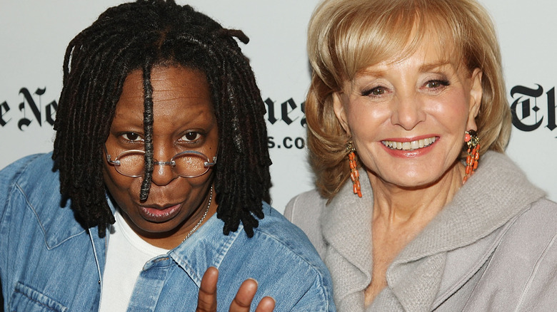 Whoopi Goldberg and Barbara Walters