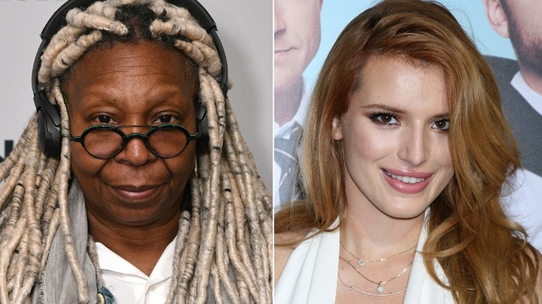 Whoopi Goldberg and Bella Thorne side by side