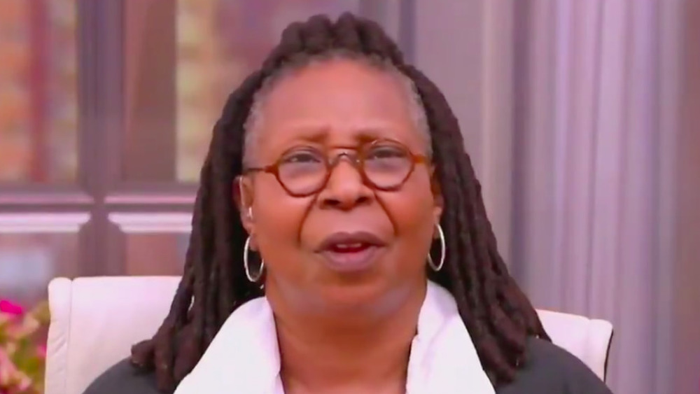 Whoopi Goldberg looks stunned during a broadcast of 'The View'