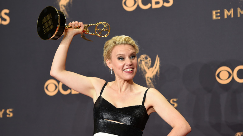 Kate McKinnon with her Emmy