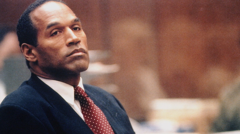 O.J. Simpson looking solemn