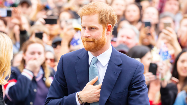 Prince Harry looking away