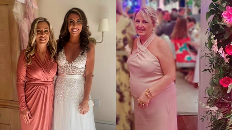 Alana Farah Walker, Alyssa Farah Griffin and Judy Farah smiling at wedding