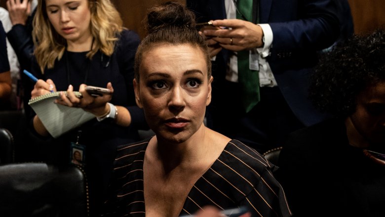 Alyssa Milano at the Brett Kavanaugh hearing