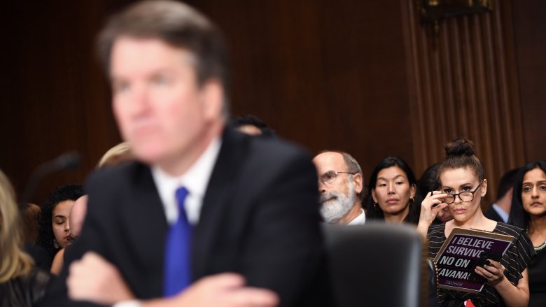 Alyssa Milano at the Brett Kavanaugh hearing