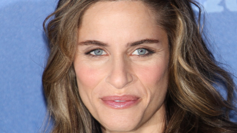 Amanda Peet smiling on the red carpet