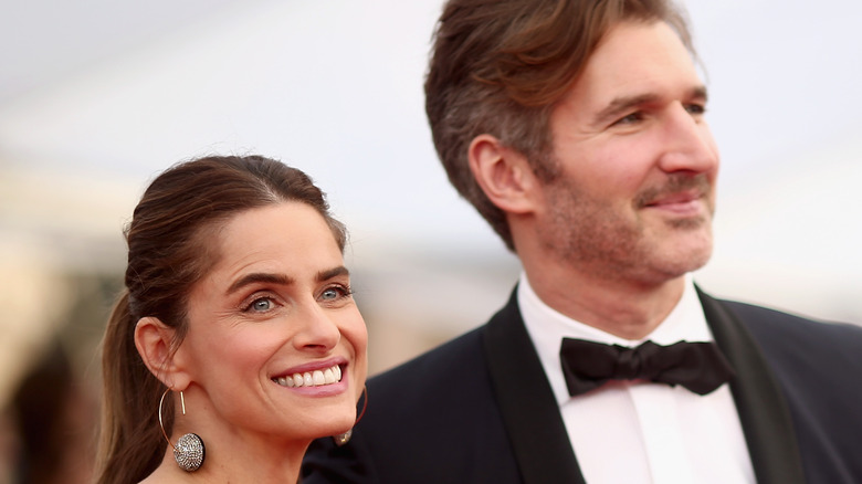 Amanda Peet and David Benioff posing together