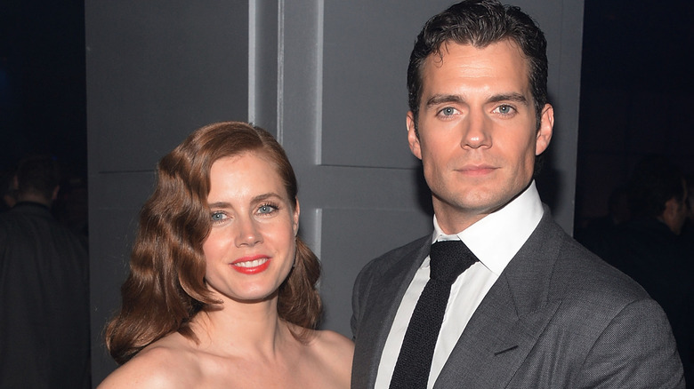 Amy Adams, Henry Cavill posing