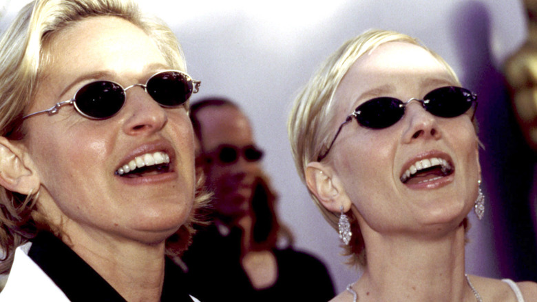 Ellen DeGeneres and Anne Heche on the red carpet