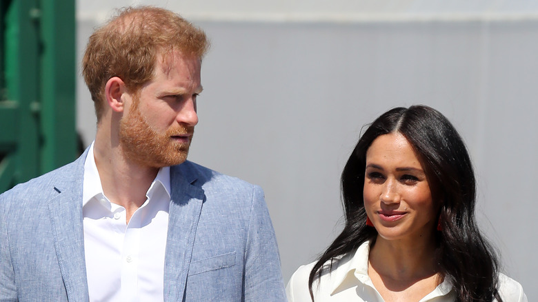 Prince Harry and Meghan Markle at an event