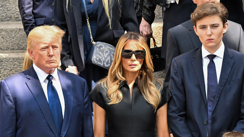 Donald, Melania, and Barron Trump 