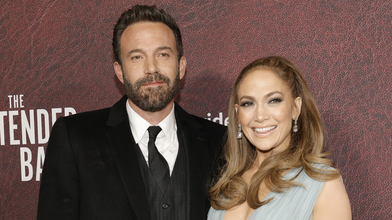 Ben Affleck and Jennifer Lopez smile for the camera