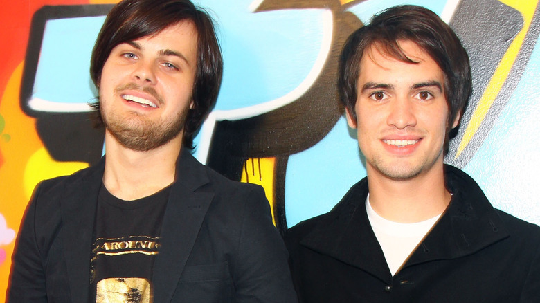 Brendon Urie and Spencer Smith smiling