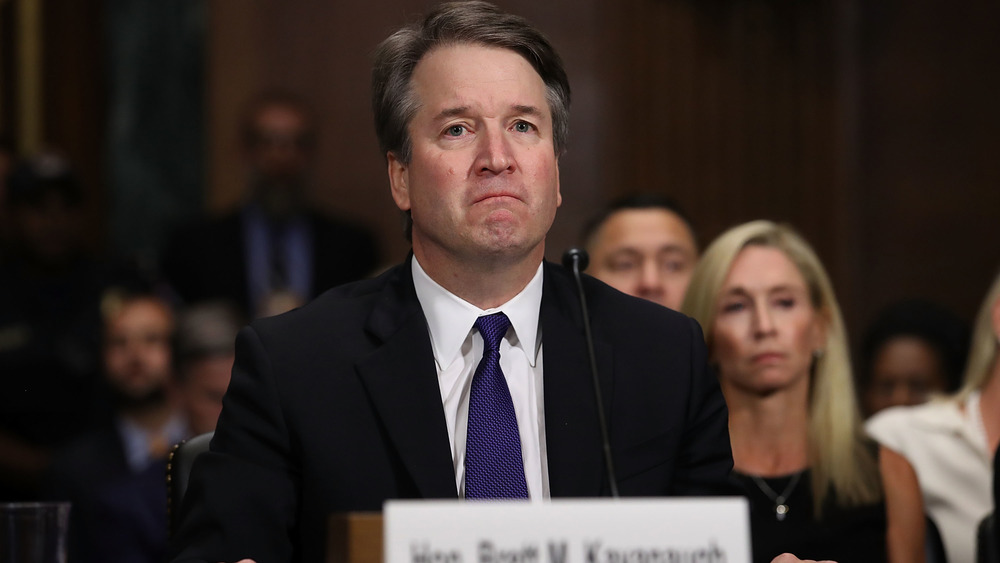 Brett Kavanaugh at a hearing