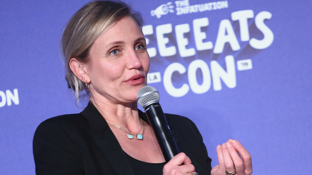 Cameron Diaz speaking onstage