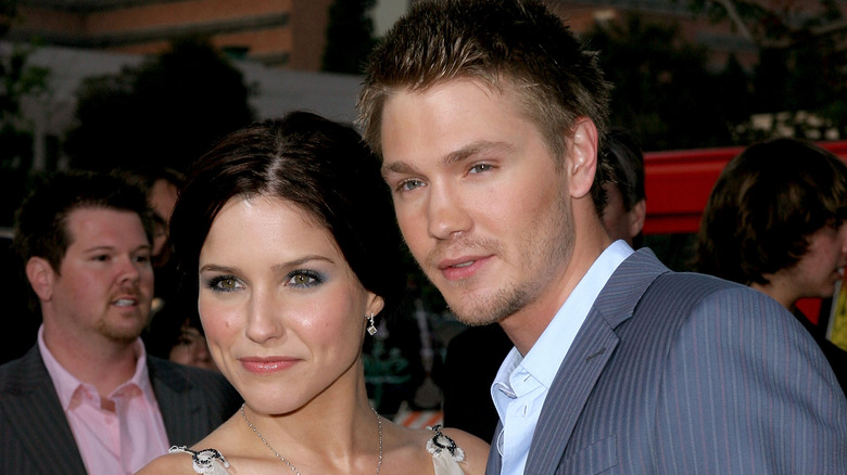 Sophia Bush and Chad Michael Murray smiling