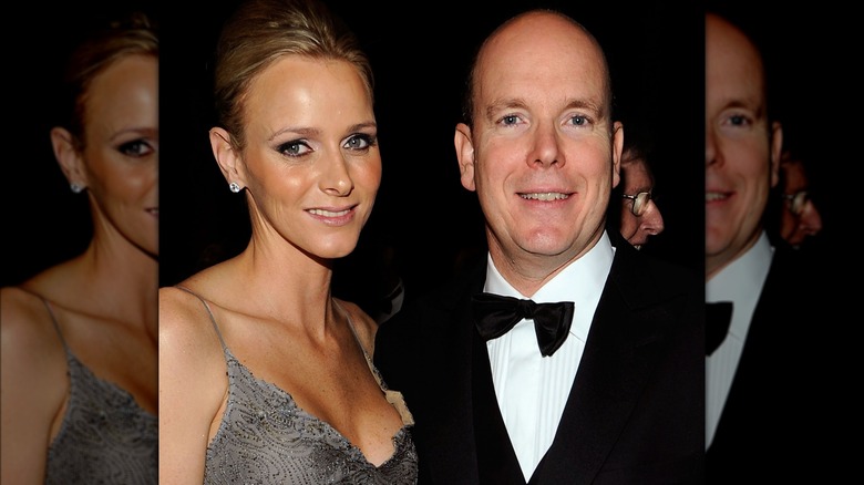 Princess Charlene and Prince Albert smiling