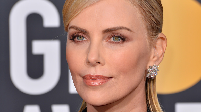 Charlize Theron Smirking