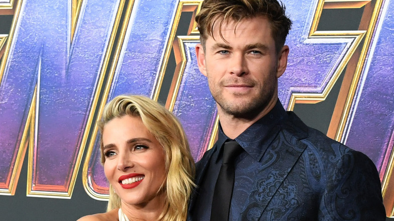 Elsa Pataky and Chris Hemsworth smiling