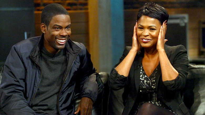 Nia Long and Chris Rock smiling