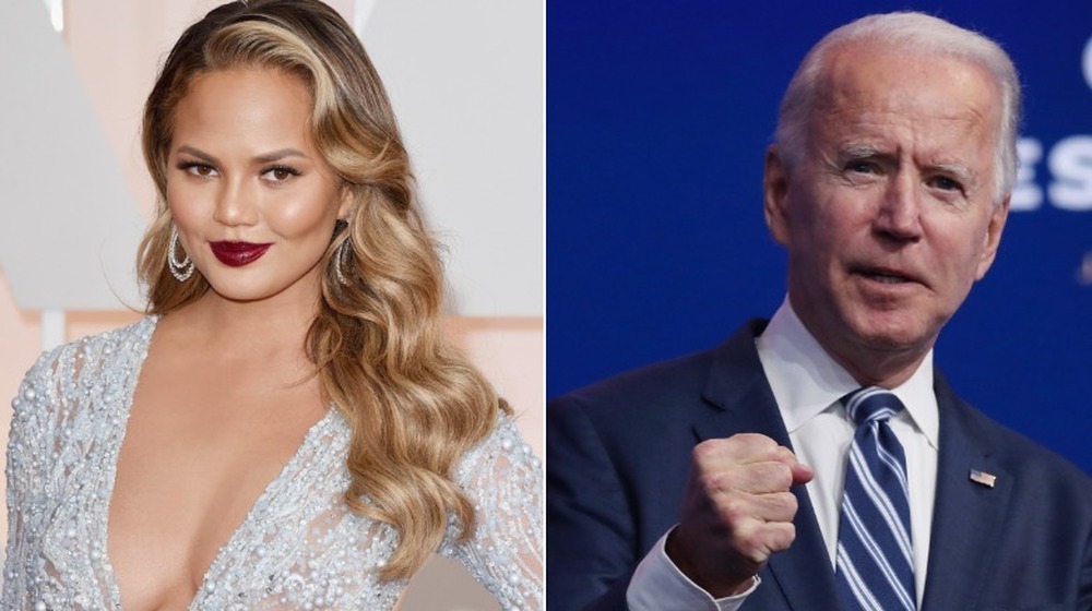 Chrissy Teigen and Joe Biden