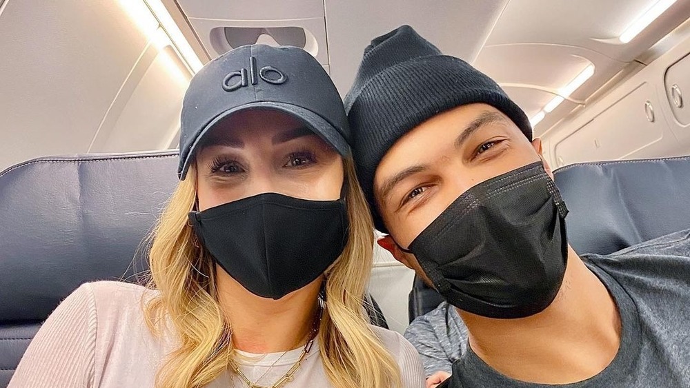 Clare Crawley and Dale Moss take a selife on a plane