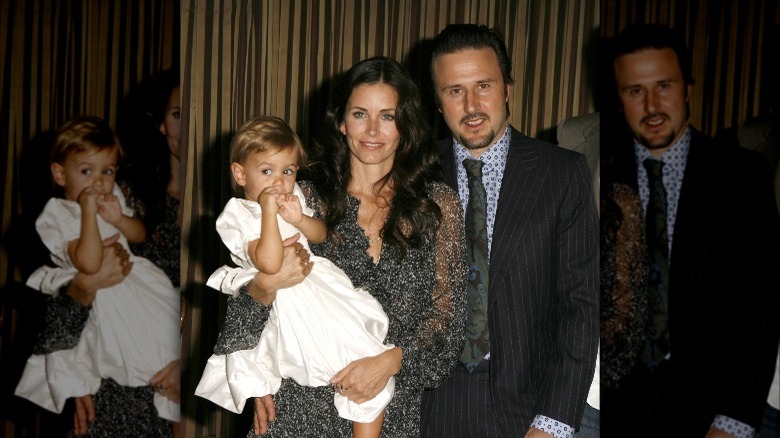 Courteney Cox and David Arquette with daughter